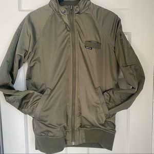 NEW w/out tags Members Only Women’S washes satin boyfriend jacket dark green XS